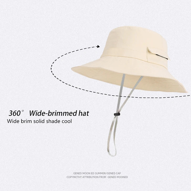 6153-New Spring and Summer Sun Hat for Men - Mountain Climbing and Camping Sun Protection Hat -Quick-Drying WideBrimFishermanHat