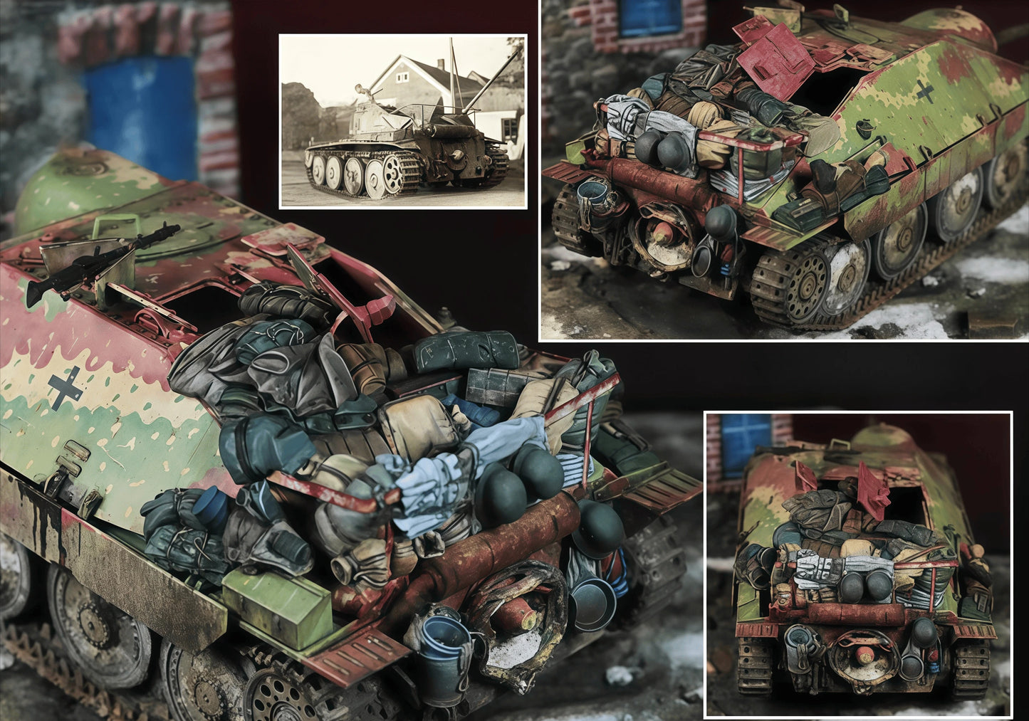 1: 35 Resin Model Kit GK, Wrapped Around The Hunter Tank Destroyer, Unpainted, Needs To Be Assembled