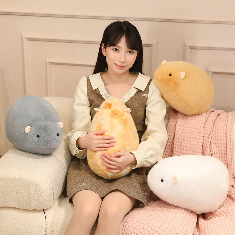 Creative Mouse Doll Plush Cartoon Golden Hamster Rat Doll Soft Oversized Animal Figure Kids Gift Birthday