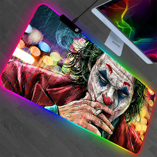 J-jokers RGB Pc Gaming Poker Keyboard Mouse Pad Mousepad LED Glowing Mouse Mat12