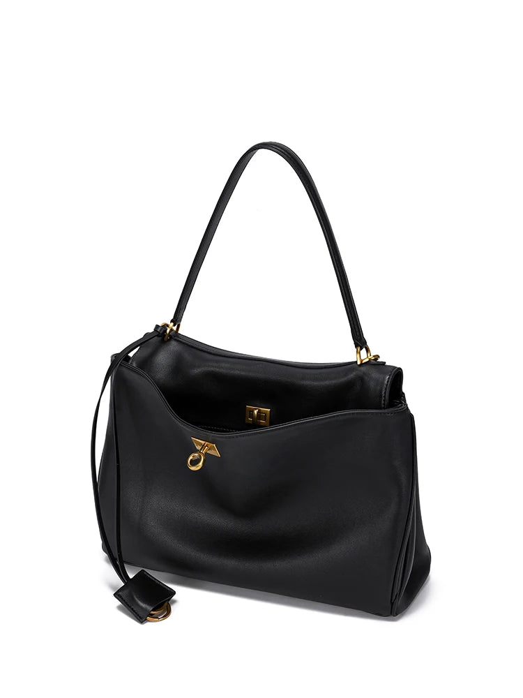 women's Genuine leather Underarm Bag Female luxury designer cowhide shoulder bag Ladies Large Capacity crossbody messenger bag