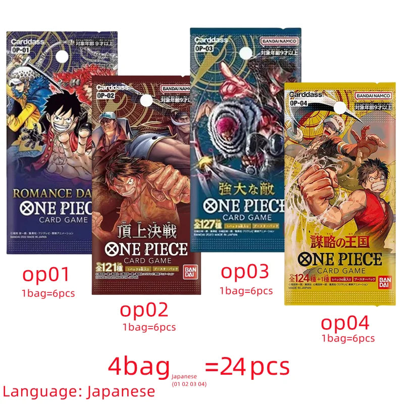 Bandai Original One Piece Cards Japanese OP01 OP05 OP08 OP09 Trading Booster Box