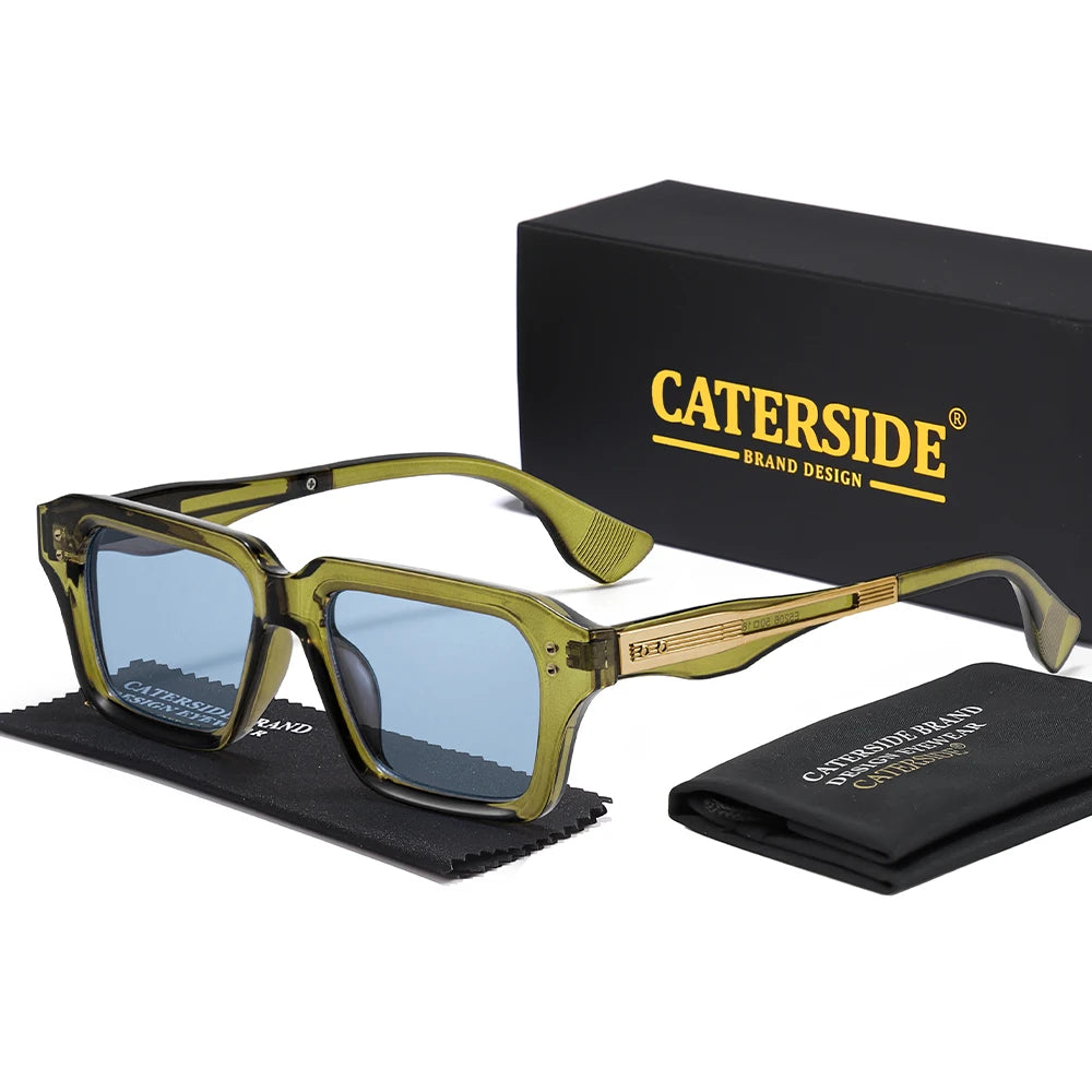 CATERSIDE New Men's Sunglasses Fashion Brand Design Hip Hop Style Sun Glasses Modern Women's Party Travel Outdoor Glasses UV400