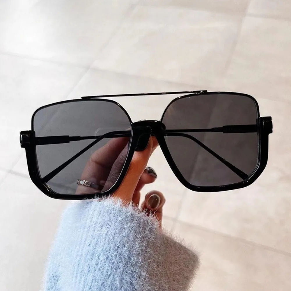 UV400 Travel Sun Glasses for Women Men Large Frame Retro Luxury Brand Designer Eyeglasses Gift