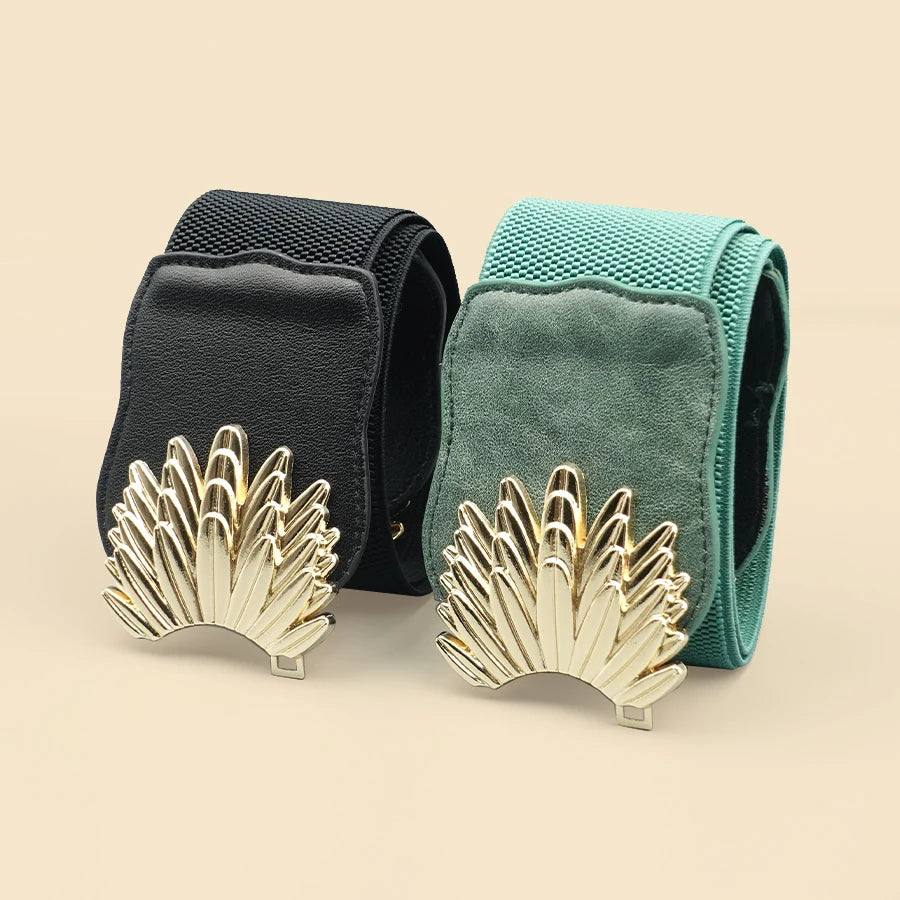 High Elastic Women's Belt Bohemian Elastic Pu Belt Women's Elastic Tight Waist Belt Jeans Dress Elastic Wide Belt