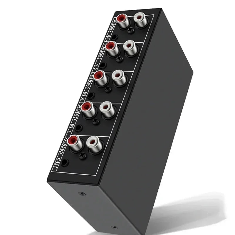 RCA AUX Audio Switcher 4 in 1 Out Stereo Audio selector 4X1 Passive 3.5mm Aux L/R RCA Audio Switch Box Analog Audio Selector