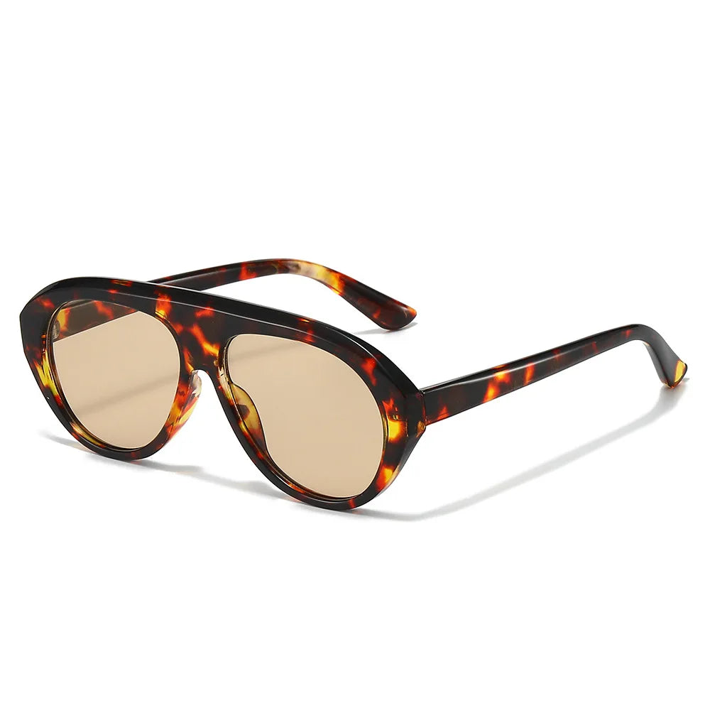 JNPCXI New Pilot Sunglasses Women Shades UV400 Fashion Gradient Men Punk Orange Gray Stripes Sun Glasses