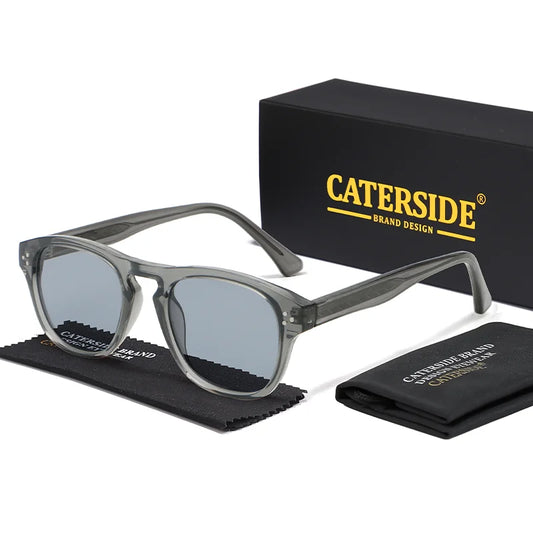 CATERSIDE Fashion Retro Sunglasses man  Personalized Design Square Sun Glasses  Classic Business Driving Shopping Eyeglasses