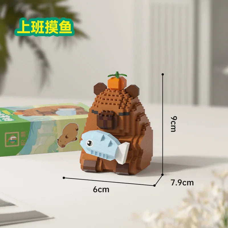 Happy Capybara Building Blocks Educational STEM Kid Toys Creative Assembly Model