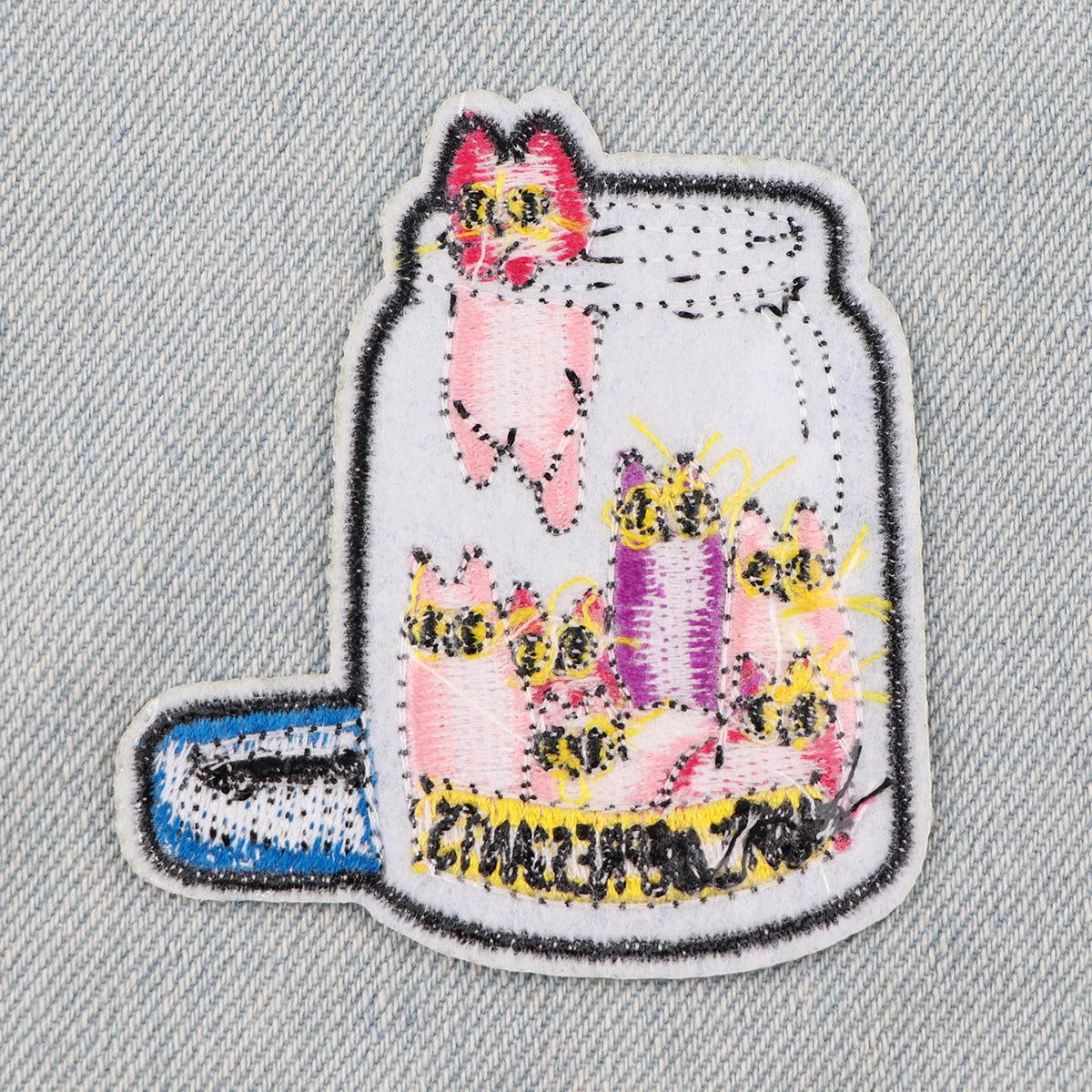 Anti-Depression Cat Embroidery Patch Nurse Iron On Patches For Clothing Thermoadhesive Patches On Clothes DIY Sew Badges