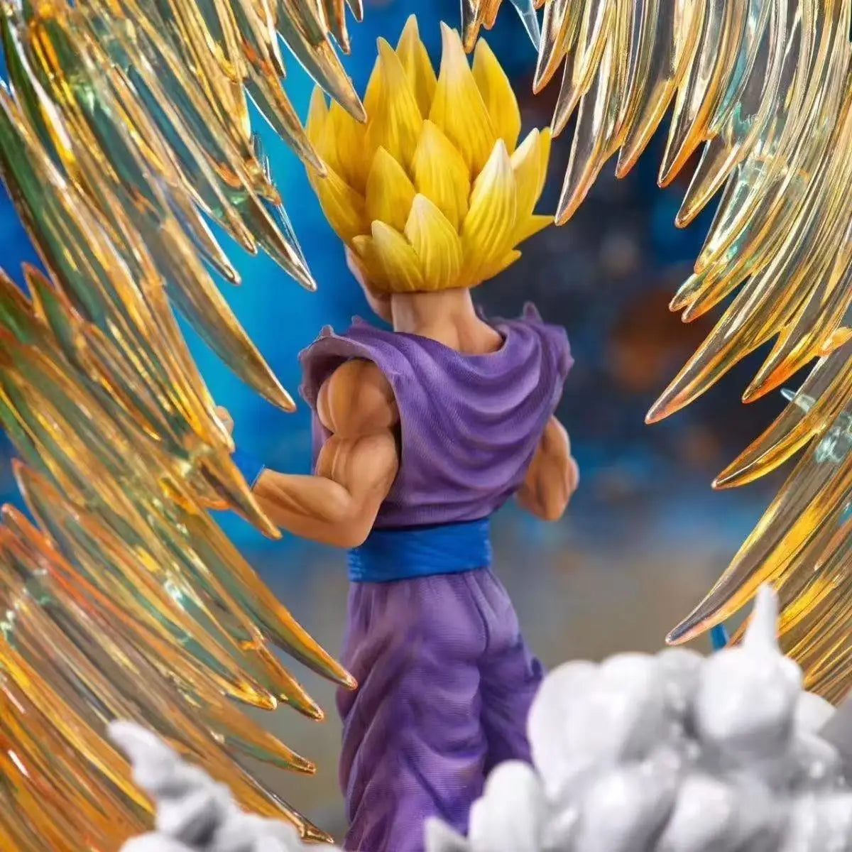 Jt Statue Dragon Ball Z Son Gohan Figure Replaceable Heads Led Base Super Saiyan Gohan Action Figures Collection Mode Toys Gifts