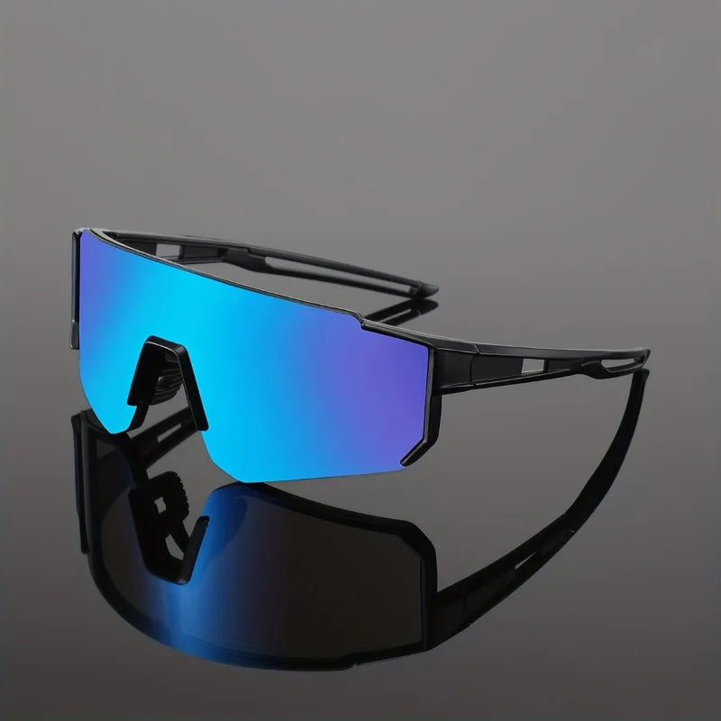 1pc Unisex Plastic Half Frame Integrated Lens Fashionable Windproof Decorative Glasses  Suitable for Both Men and Women