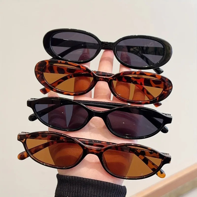 4PCS Fashionable Glasses with Leopard Printed Decoration Daily Decorative Gift Box for Family or Friends