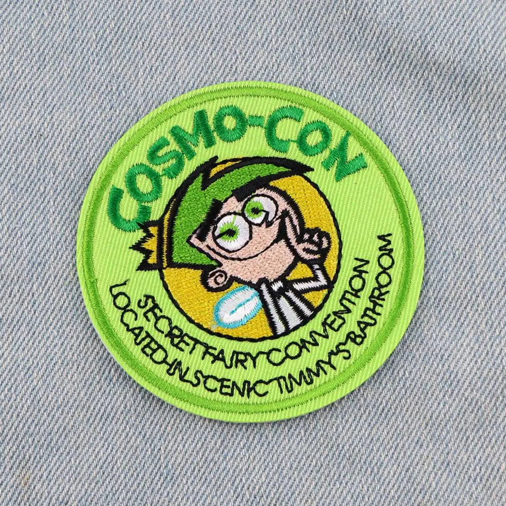Funny Green Hair Boy Cartoon Patches for Clothes Embroidery Appliques Clothing Accessories Stickers Iron on Patches Stripes