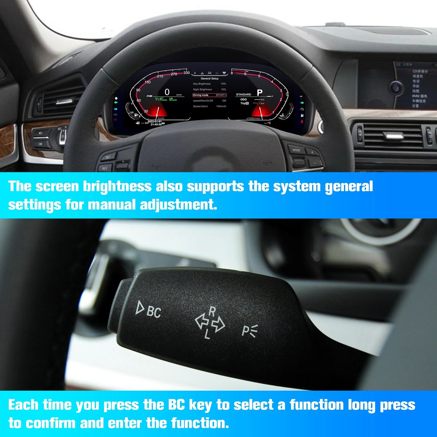 For BMW E70 X5 E71 X6 2006-2013 speedometer LCD Cluster Dashboard  instrument panel HUD digital instrument