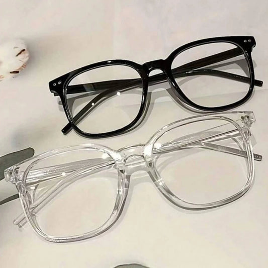 2 Pairs of Square Frame Glasses Blue Light Blocking Computer Goggles Suitable for Both Men and Women Suitable for Smartphones