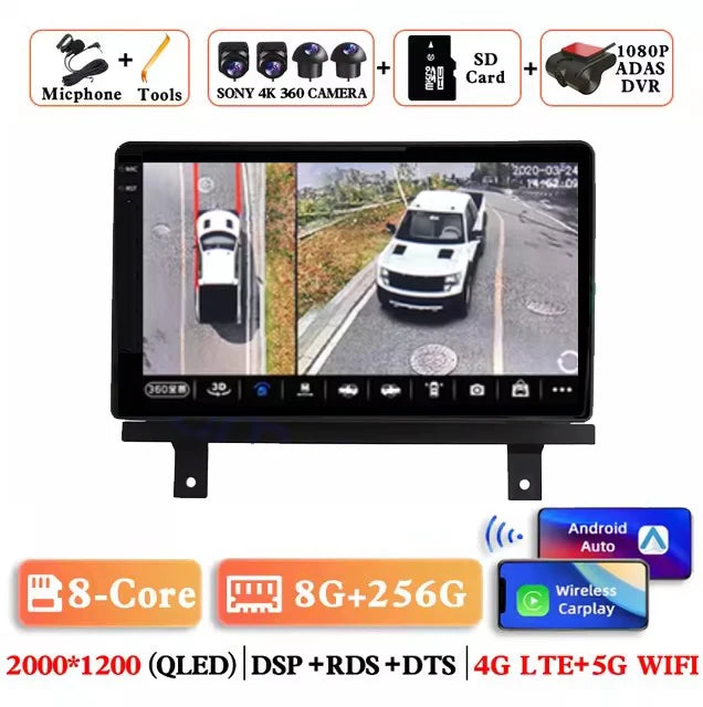 Android 15 Wireless Carplay Auto Car Radio For BAIC Beiqi Beijing X3 X5 2019 2020 2021 Multimedia Player GPS Navigation 4G+WIFI