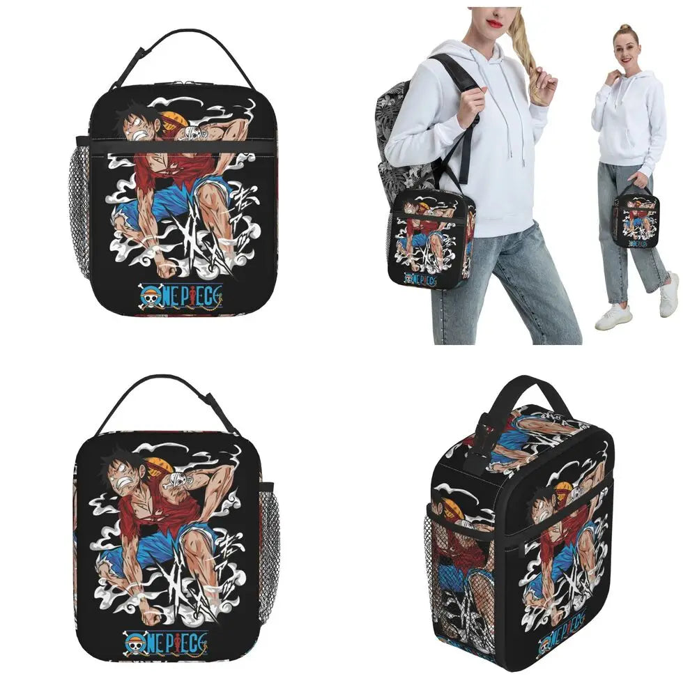 One Piece Monkey D Luffy Anime Insulated Lunch Thermal Bag Work School Bag M24