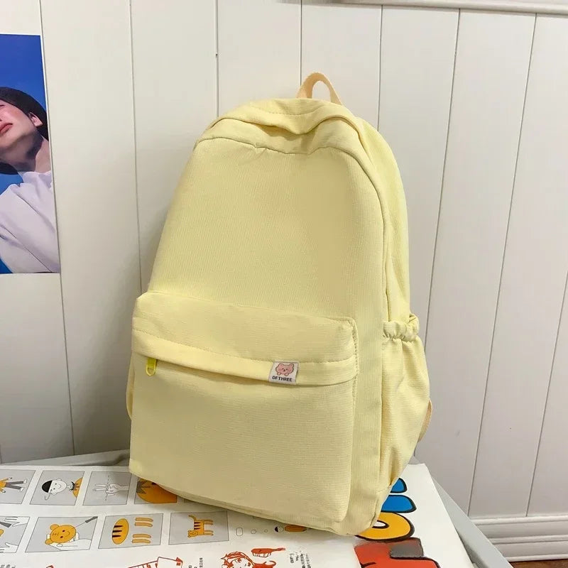 New Waterproof Nylon Women Backpack Female Travel Bag Backpacks Schoolbag for Teenage Girls Solid Color Bookbag Mochila Bookbag
