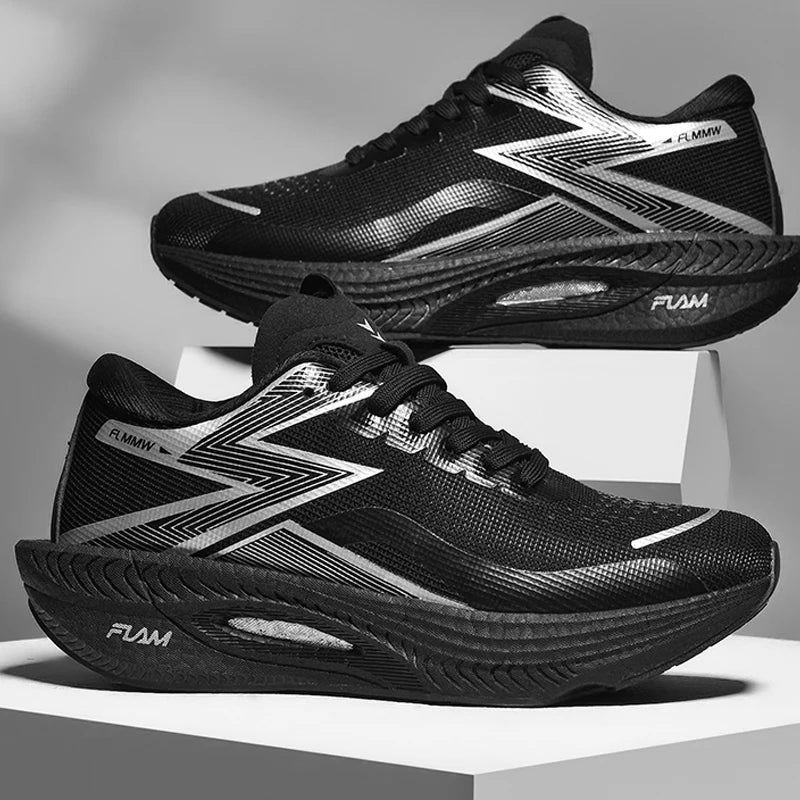 Sneakers Men Running Shoes Carbon Board Marathon Sports Shoes Breathable Lightweight Women's Comfortable Athletic Sneakers1911