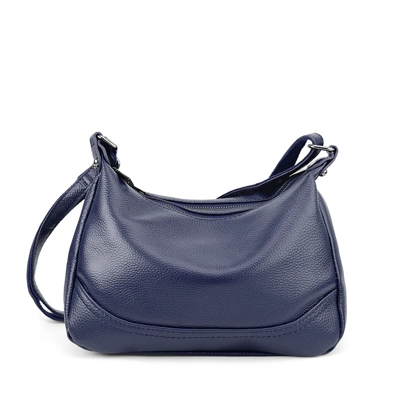 Genuine Leather Hobo Bag for Women Large Capacity Soft Leather Crossbody Shoulder Bag Vintage Casual Everyday Commute Tote Bag