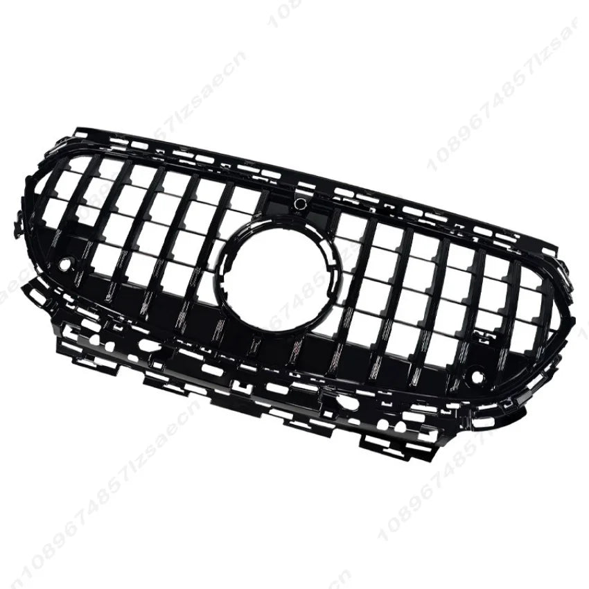Front Grill Radiator Grille For Mercedes E-Class W214 S214 2024-2025 Gloss Black Chrome Trim Bumper Mesh Panel Replacement  ABS