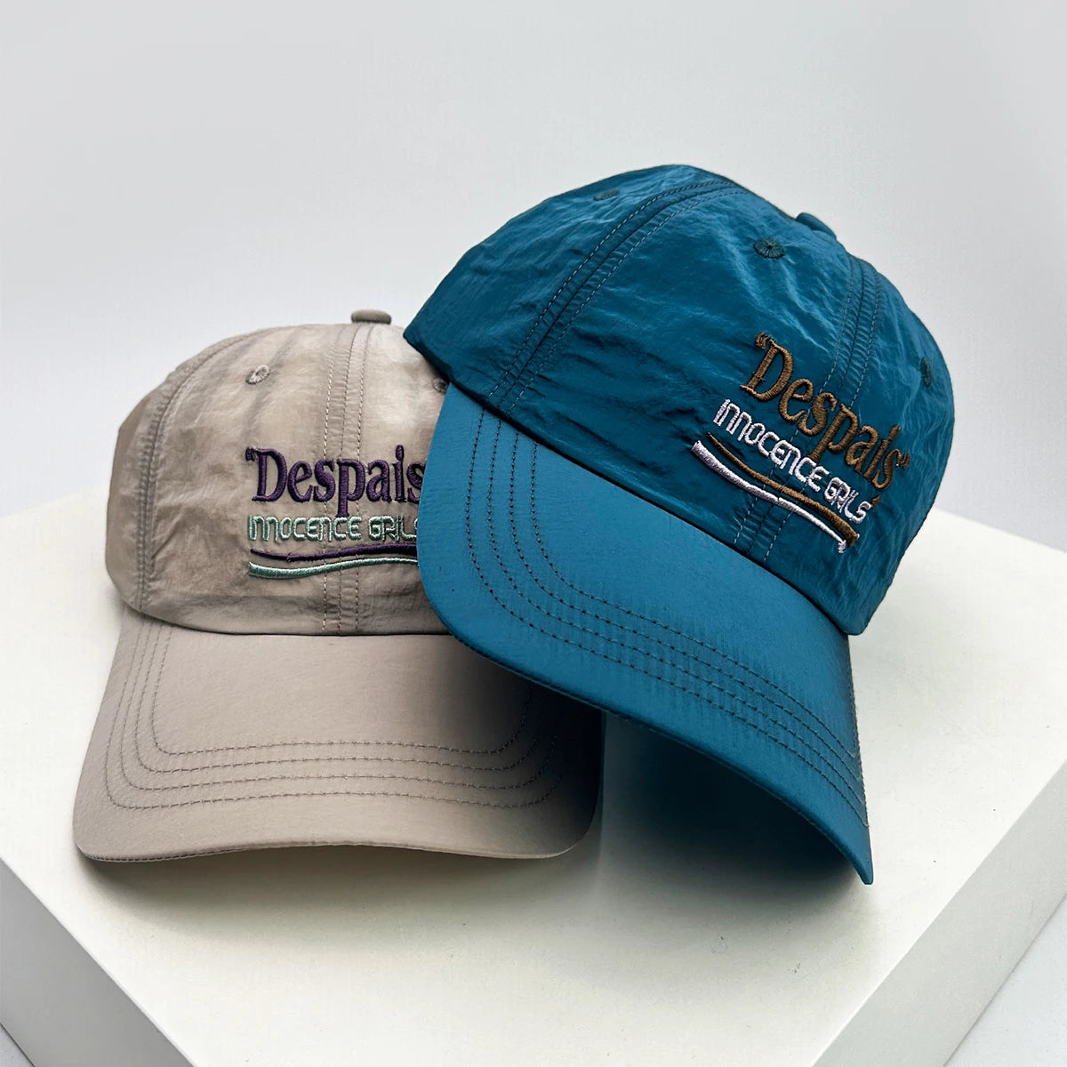 New Unisex Embroidered Despais Letters Quick Drying Baseball Hats Breathable Sports Sunshade Outdoor Peaked Caps Versatile ins