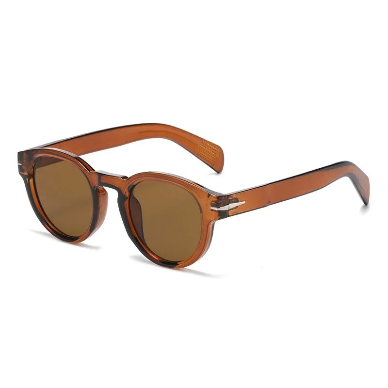 JNPCXI New Retro Round Punk Men Sunglasses Fashion Brand Designer Women Rivets Sun Glasses Shades UV400