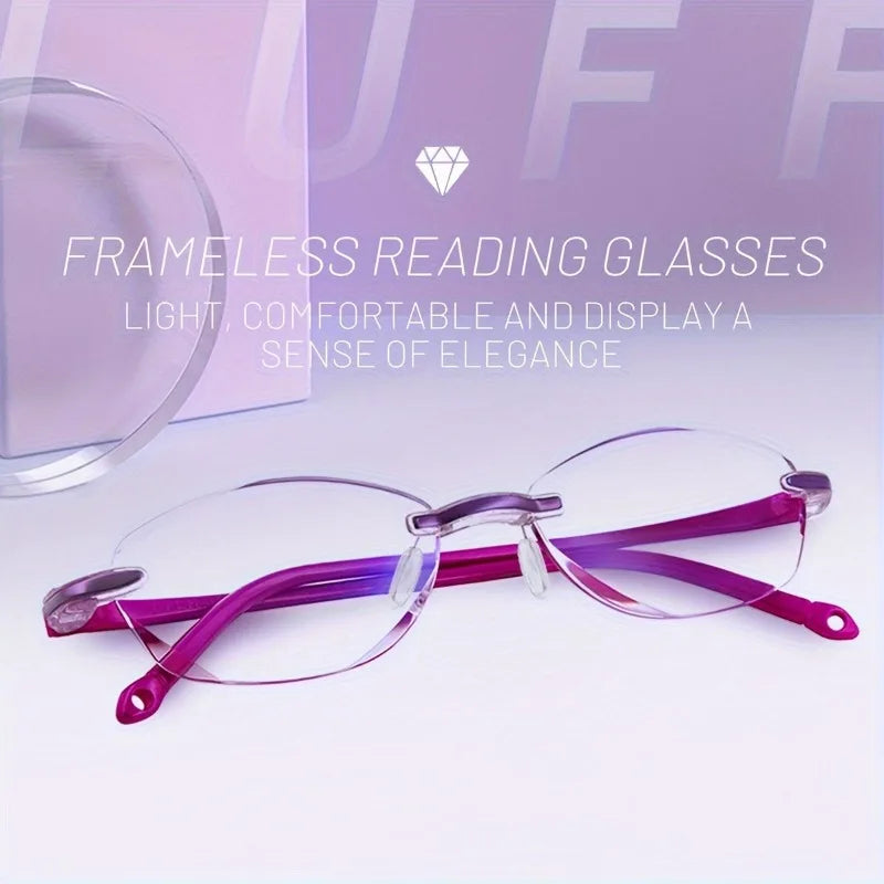 3pcs of Frameless Blue Light Blocking Presbyopia Glasses, Fashionable and High-quality Women's/men's Presbyopia Glasses
