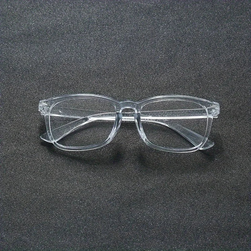 1pc Square Rivet Fashion Anti Blue Light Glasses for Daily Commute, Fashion Glasses|Riveted Frame Design|Lightweight Eyewear