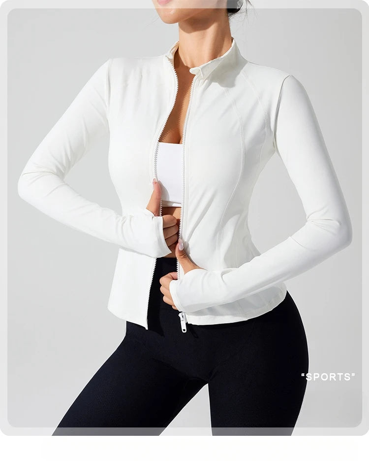 2024 Full Zipper Windproof Winter Outdoor Gym Fitness Coats Women's Jackets