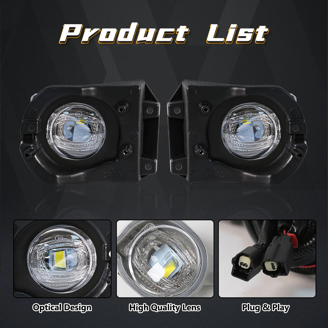 For Toyota Corolla Cross 2020 2021 2022 2023 Led Fog Lamp DRL Daytime Running Lights White Headlight Foglights Waterproof 12V