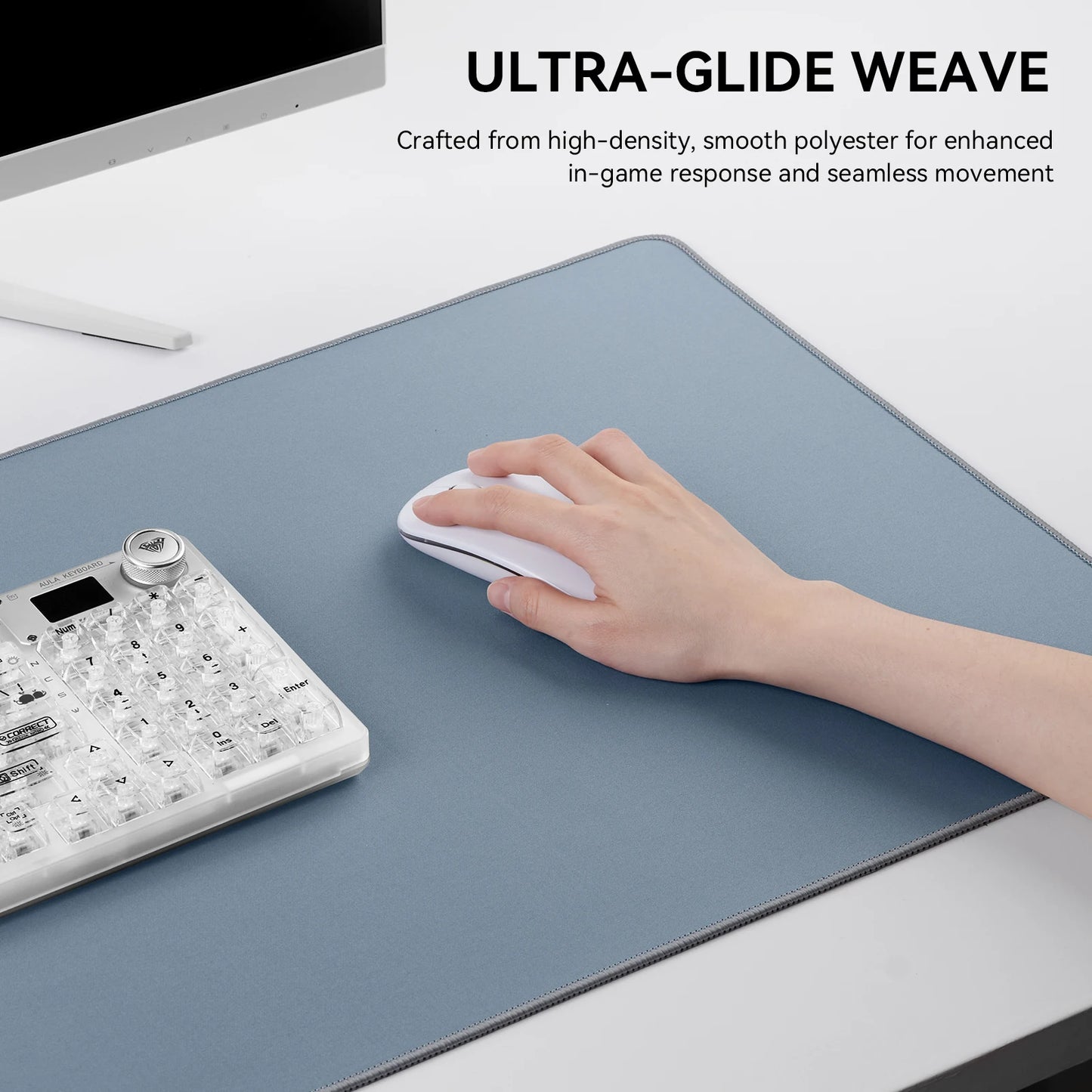 Large Mouse Pad, Waterproof Office Desk Pad with Stitched Edge, Non-Slip Computer Long Mousepad Desk Mat for Gamer, Office  Home