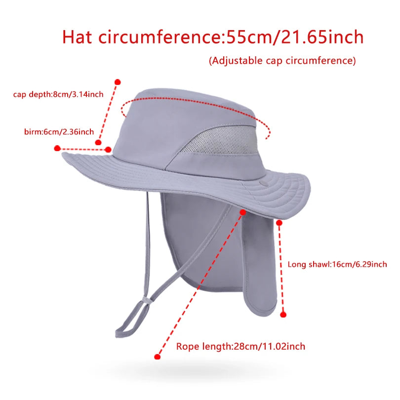 1210Quick-drying l Children's Bucket Hats Kids Wide Brim Beach UV Protection Outdoor Essential Sun Caps