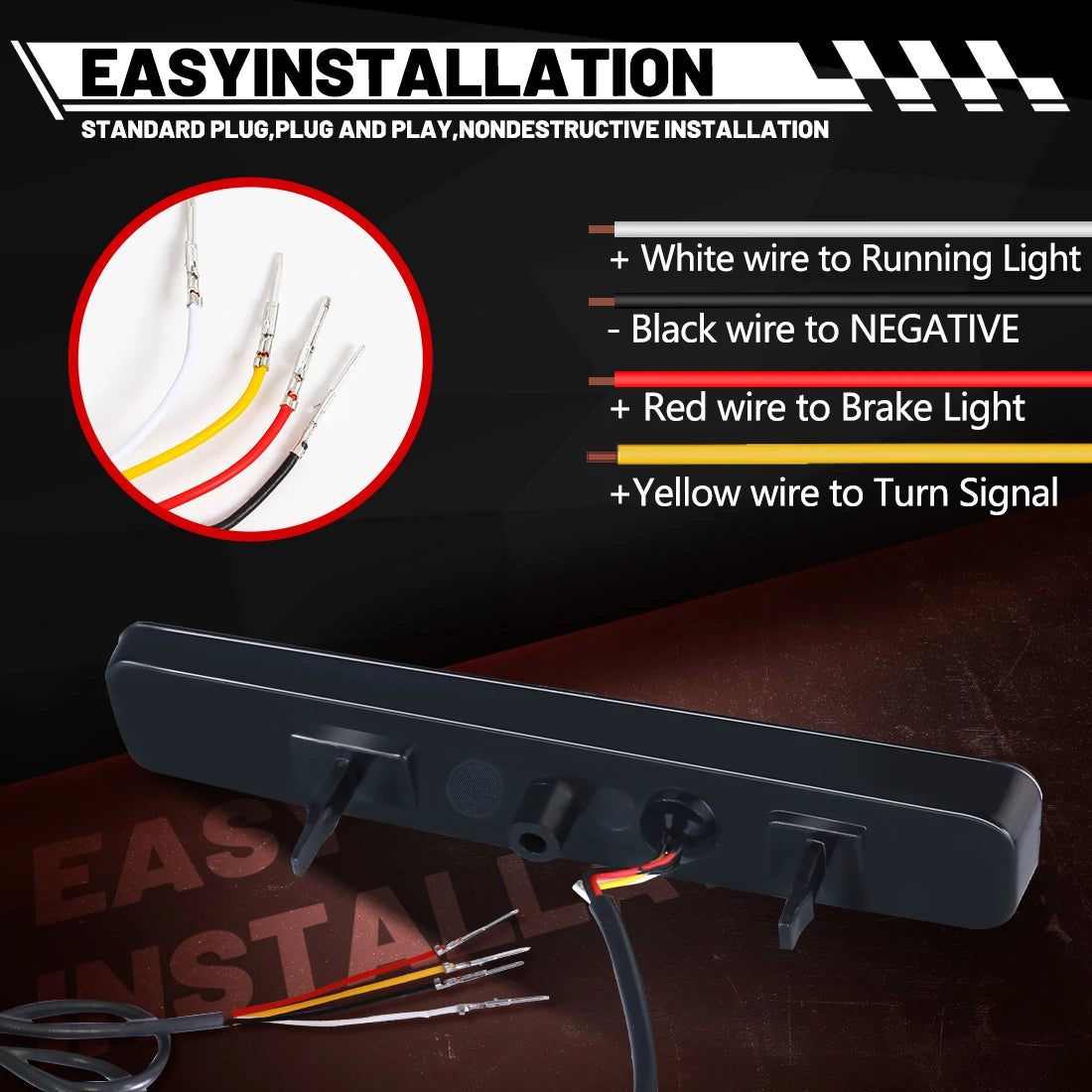 For Toyota Prius V 2012 2013 2014 2015 2016 2017 For Scion tC LED Rear Bumper Reflector Lights Driving Brake Dynamic Turn Signal