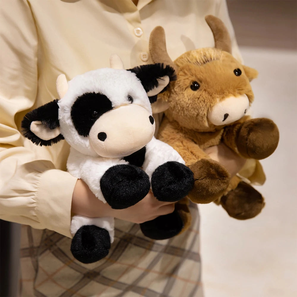 20cm Sitting Cute Forest Animal Tiger, Lion, Sheep, Cow, Fox, Plush Toy Doll, Christmas Birthday Gift