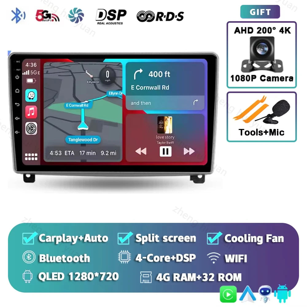 For Peugeot 407 1 2004 - 2011 Android 15 12+256GB CarPlay Auto Car Radio Multimedia Video Player GPS stereo Head Unit 4G WIFI