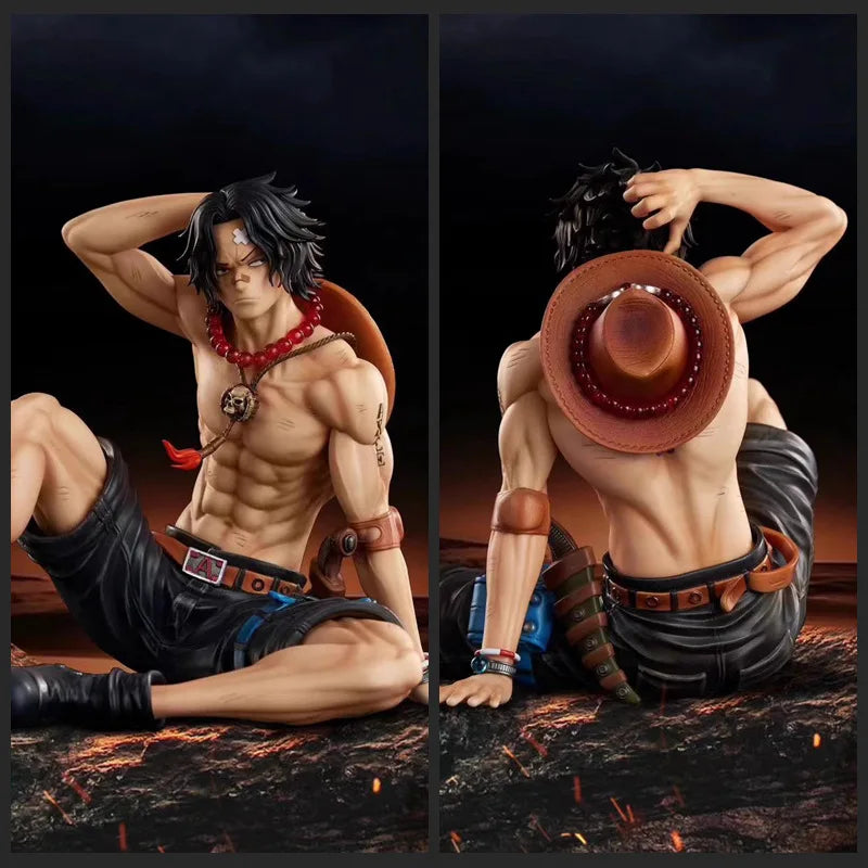 12cm 5-inch One Piece Ace Anim Tired Ace Action Figure PVC Hassaikai Statue