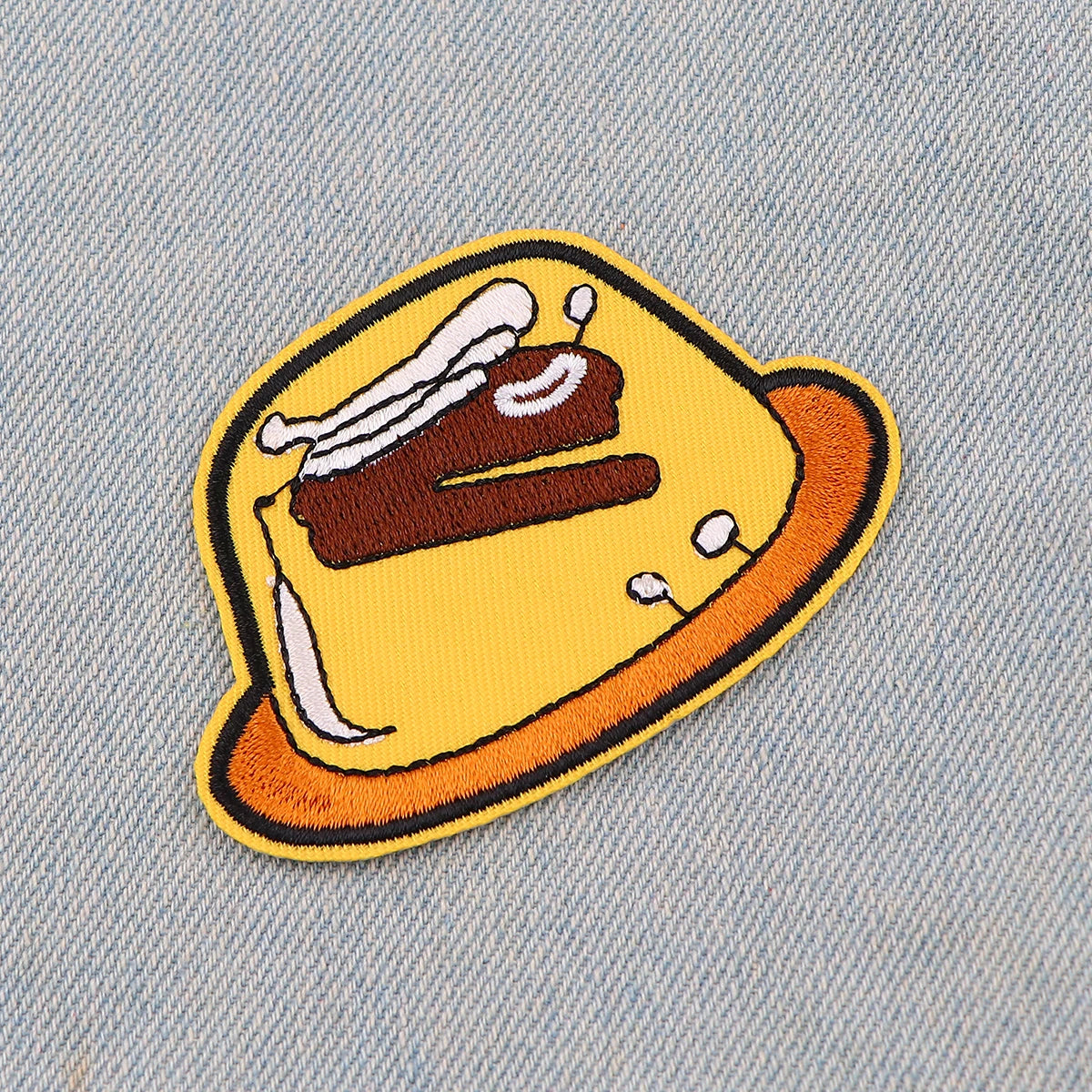 Office TV Embroidery Patch Iron On Patches for Clothing Thermoadhesive Patches Cartoon Food Patches On Clothes Badge DIY Sew