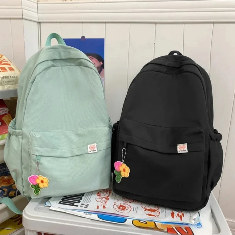 New Waterproof Nylon Women Backpack Female Travel Bag Backpacks Schoolbag for Teenage Girls Solid Color Bookbag Mochila Bookbag
