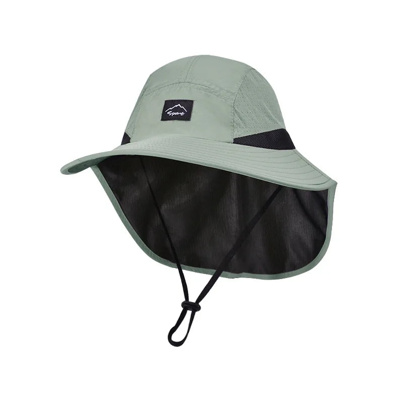 Xinbaoguan 100% polyester 9249 summer men's and women's large brimmed shawl fisherman hat quick drying breathable sunshade hat