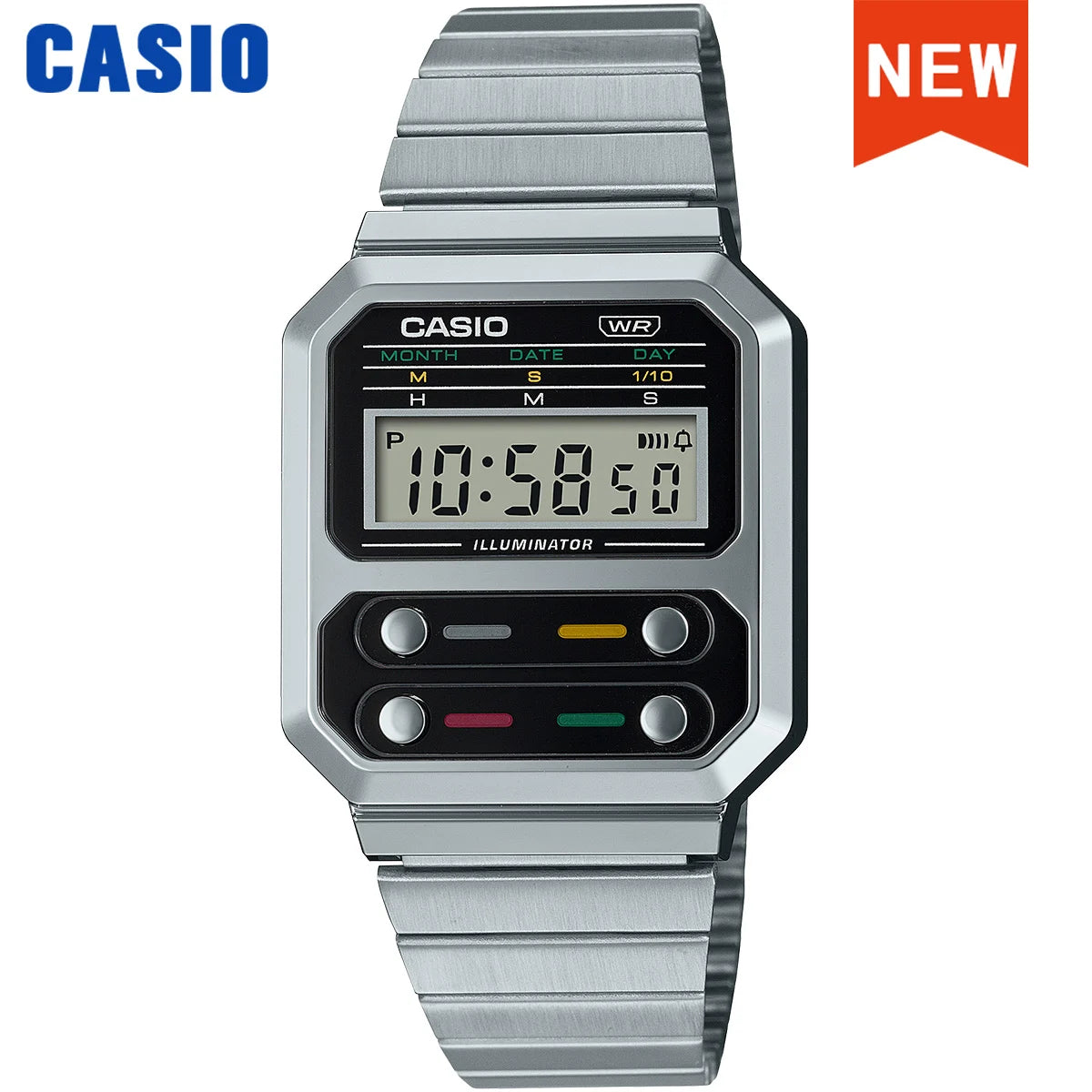 Casio A100WE-1A/7B Men's Watch luxury fashions, Calculator Model Personalized