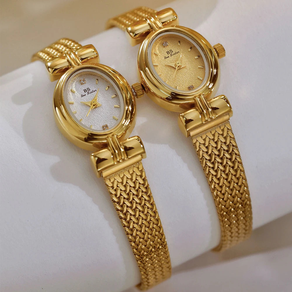 Bee Sister Luxury Woman Watch Casual Temperament Women's Watches Gifts Quartz Alloy Women Wristwatches