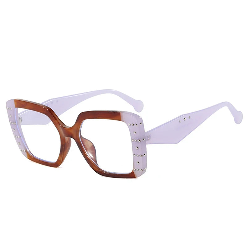 JNPCXI New Fashion Square Women Glasses Frame Clear Anti-Blu-Ray Eyewear Retro Men Optical Frame Computer Goggles