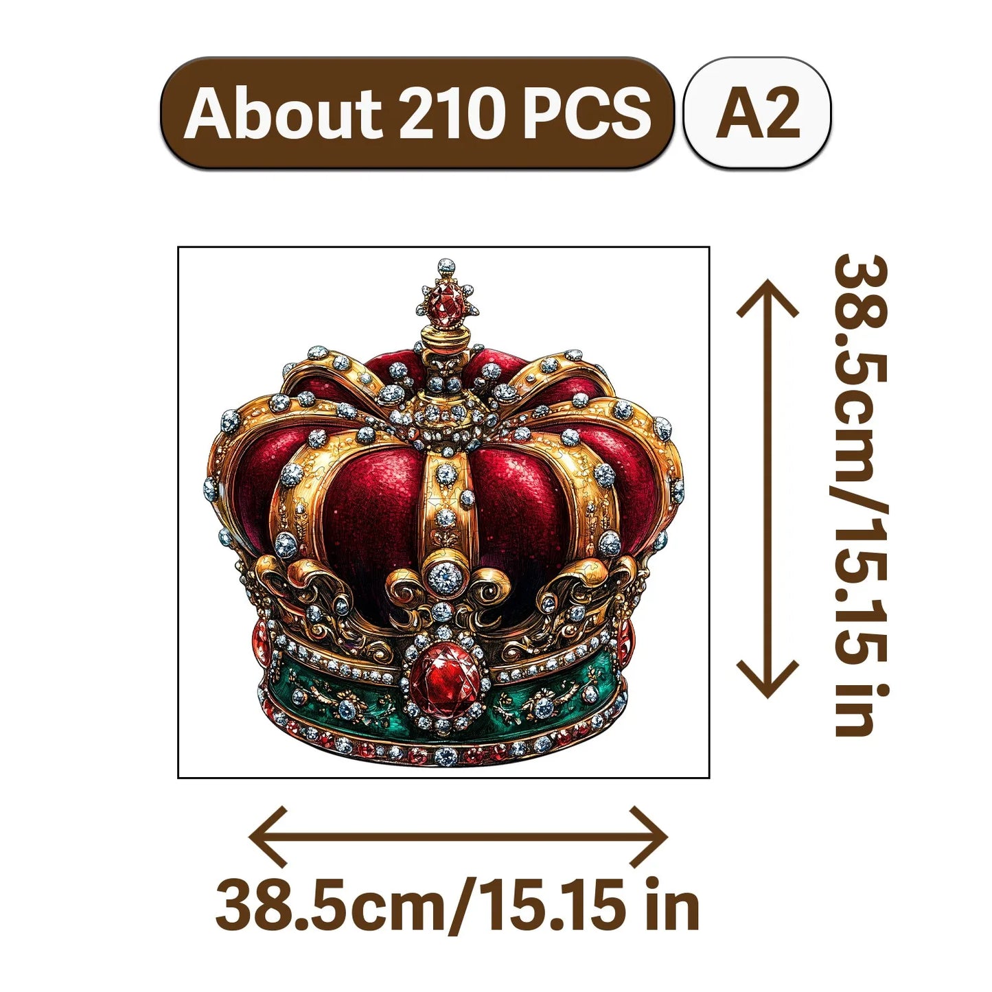 Crown and Cuisine Theme Wooden Jigsaw Puzzle Wood Home Decor Painting Christmas and Halloween Gift Toy For Teen And Kid