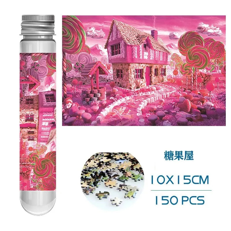 Mini Jigsaw Puzzle 150pcs Test Tube Puzzle Decompress Toy Educational Family Game