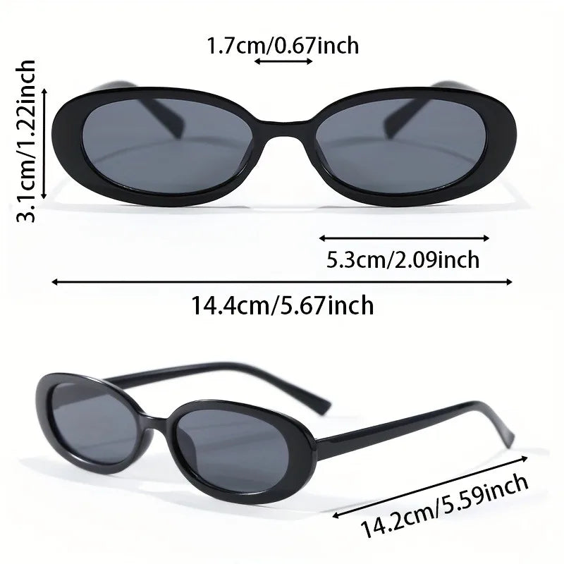 4pcs Universal Men's and Women's Geometric Retro Y2K Fashion Sunglasses