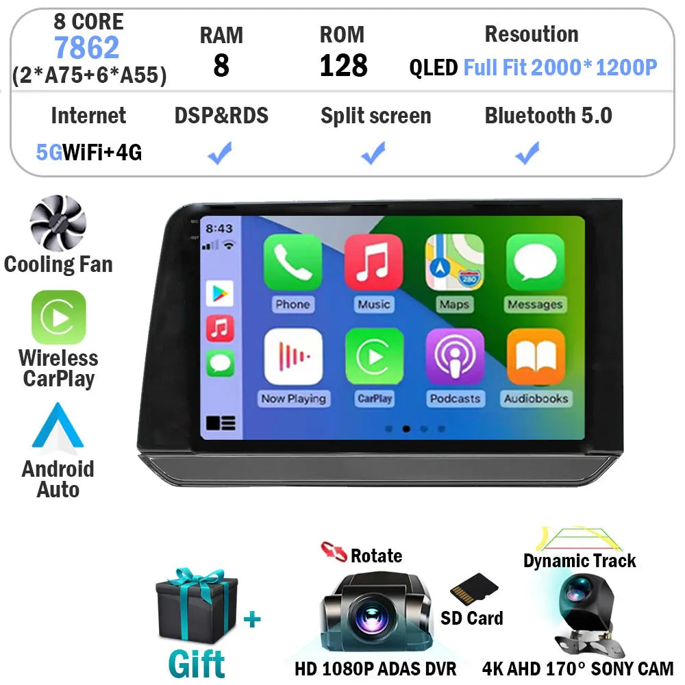 10" Android 15 Car Stereo for Nissan Note 2021 2022 Radio Touch Screen Carplay+Auto GPS WIFI 4G Navigation Autoradio Head Unit