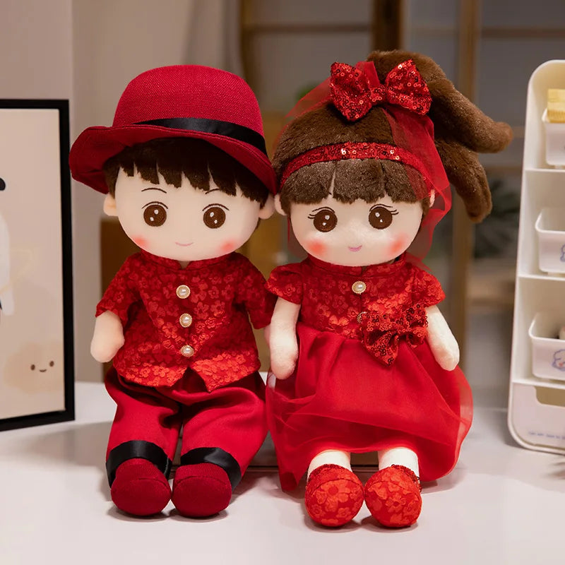 Kawaii Plush Girl Dolls  Soft Stuffed Dolls Lovely Plush Toys Girl Toys Kids Birthday  Gift Hat Skirt Sweetheart Rag Doll