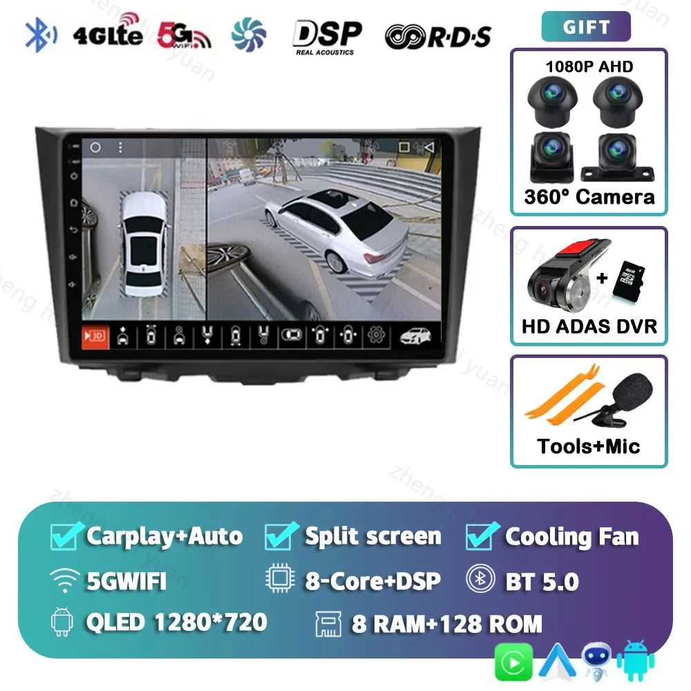CarPlay Auto Android 15 For Suzuki Kizashi 2009 - 2015 Car Radio Multimedia navigation video DVD Autoradio Stereo 2din 4G+BT GPS
